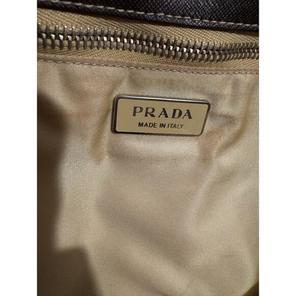 Prada Tessuto Y2K Crux Lino+Moro BR0857 Semitracolla Nylon Leather Shoulder Bag - Picture 6 of 16